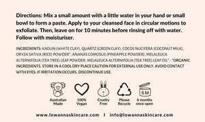 Green Clay Exfoliating Mask - Lowanna Skin Care